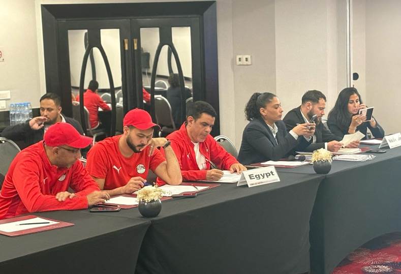 الاجتماع الفني لمباراة منتخب مصر وجنوب أفريقيا