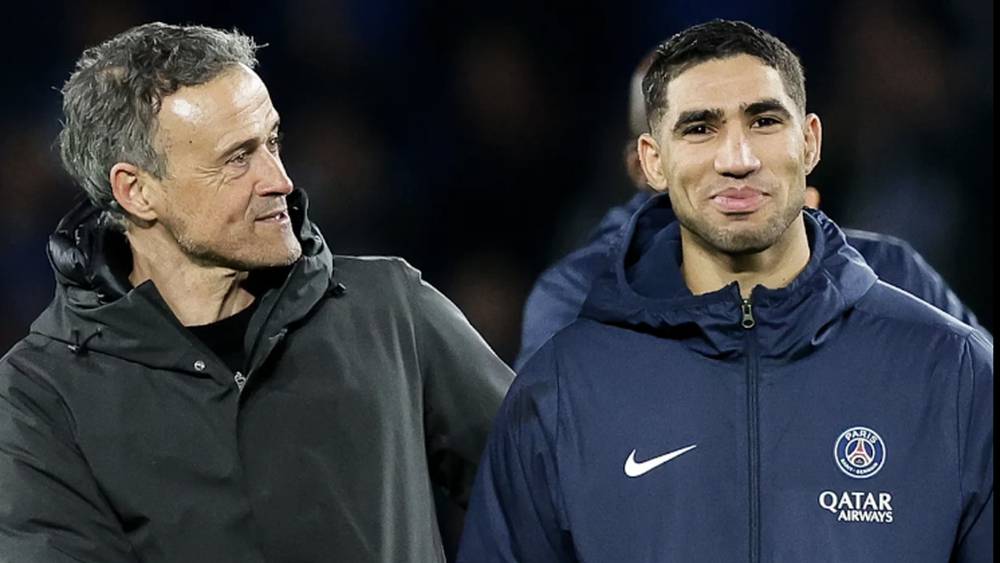 أشرف حكيمي ولويس إنريكي